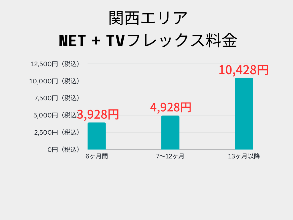 関西エリア NET + TVフレックス料金